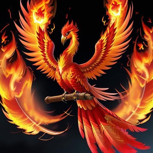 Fantastical Firebird in Frenetic Flight