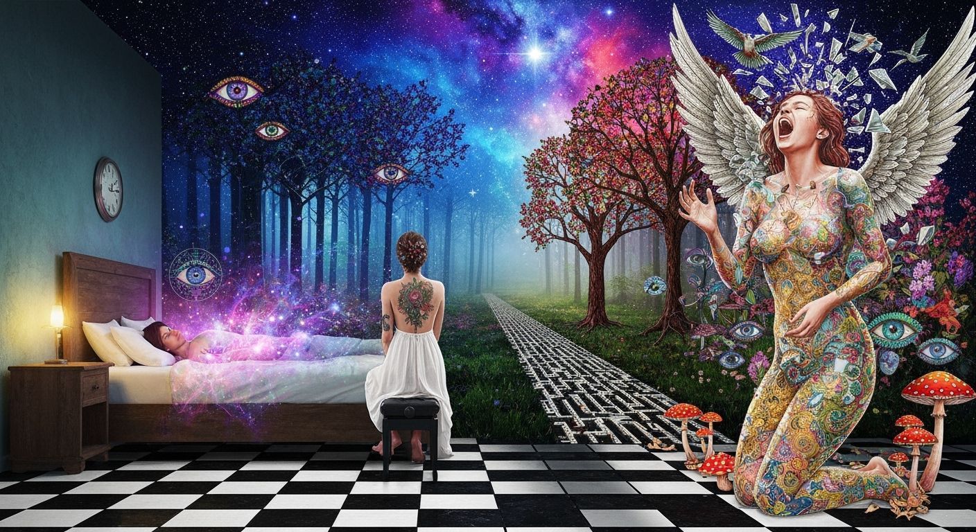 Dreamlike Scene of Astral Energy and Memory