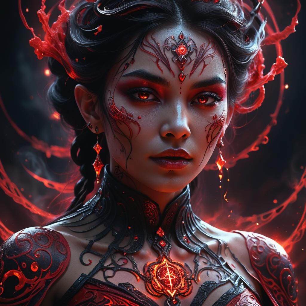 Blood Mage Ascension in Ethereal Dark Fantasy Art