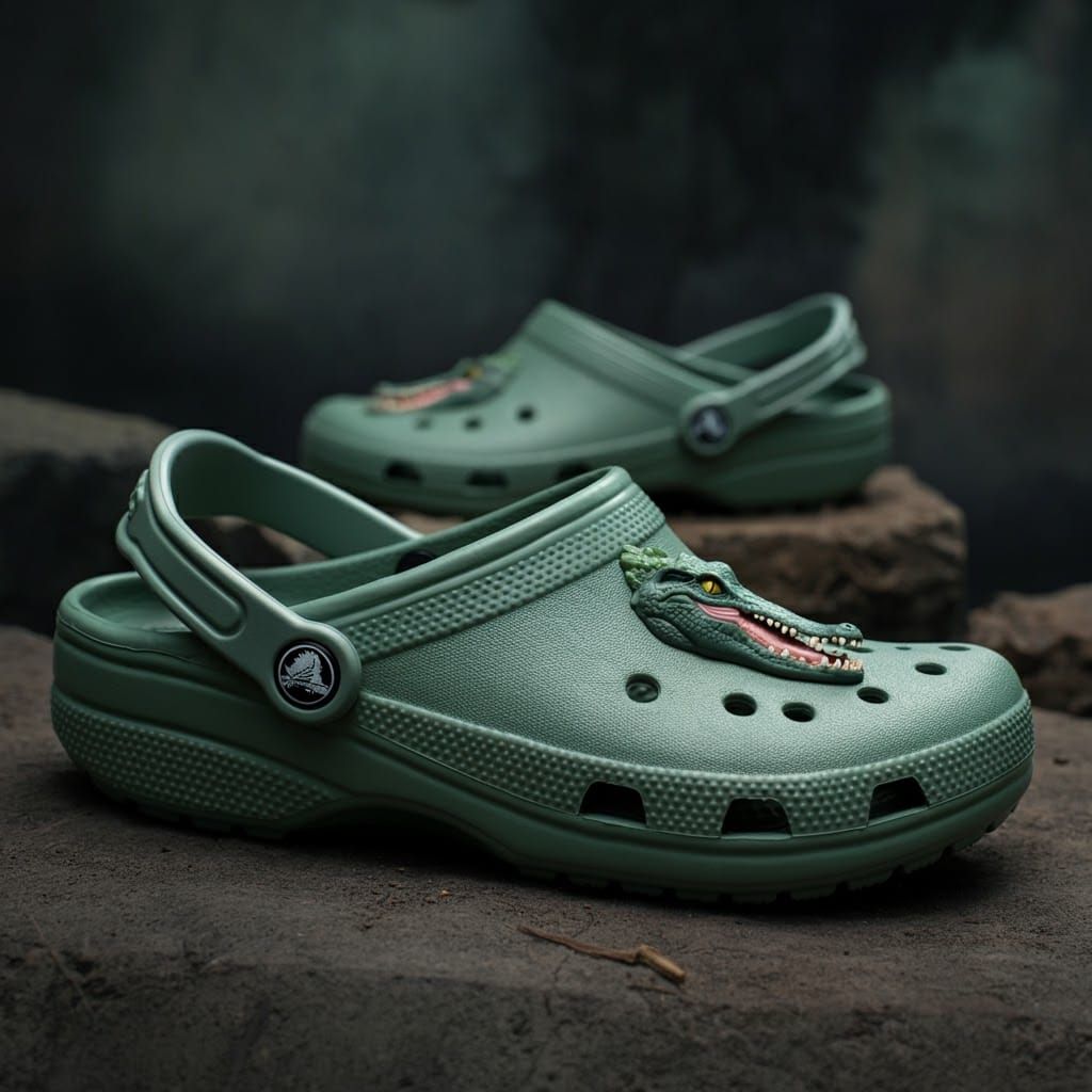 Jurassic Park Crocs with Crocodile Head
