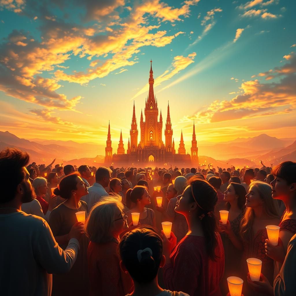 Global Harmony: A Vibrant Gathering in Dreamscape