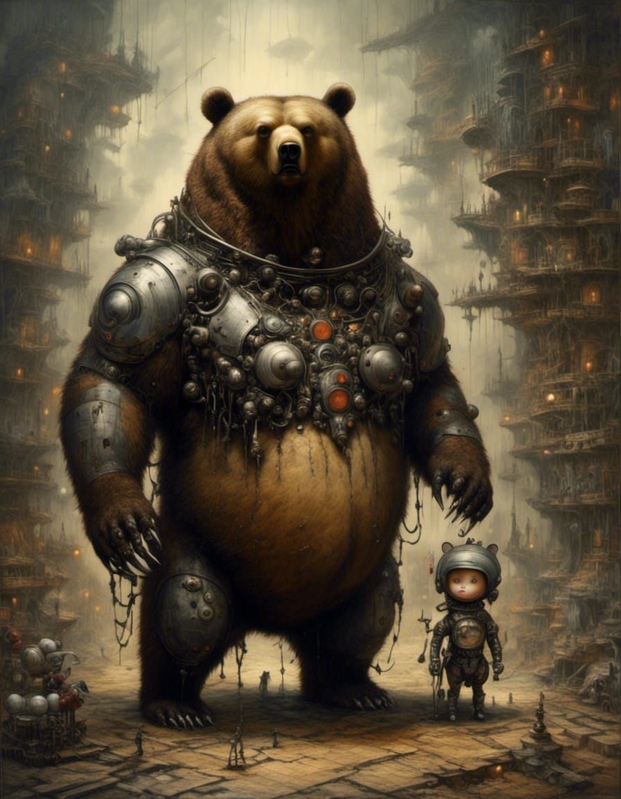 Surreal AI Bear Image