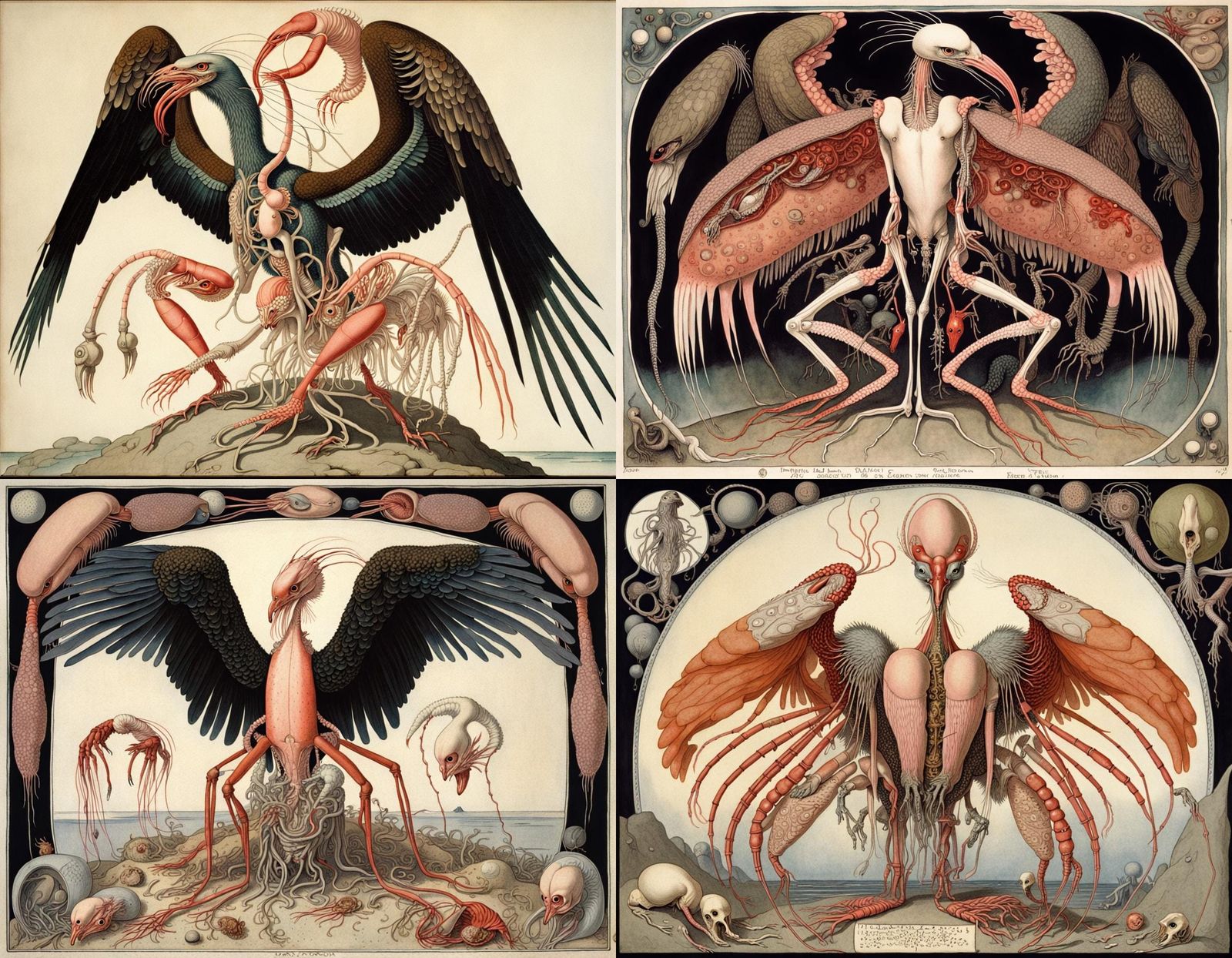 Surreal Hybrid Creature Inspired by Golden Age Illustration