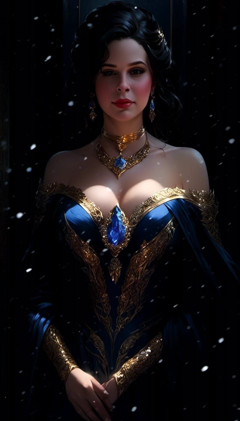 Sparkling Winter Portrait in Rembrandt Lighting