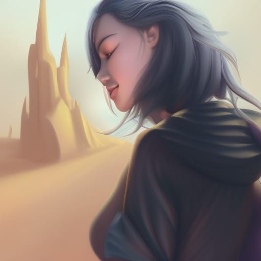 Pixar-Style 3D Portrait with Radial Gradient Background