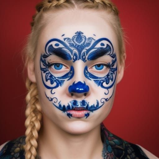 The girl with the Delft Blue tattoo