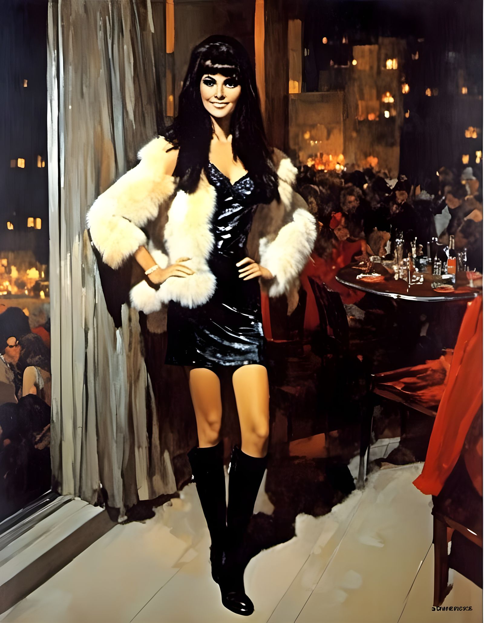 1960s Style Portrait of Woman at Party