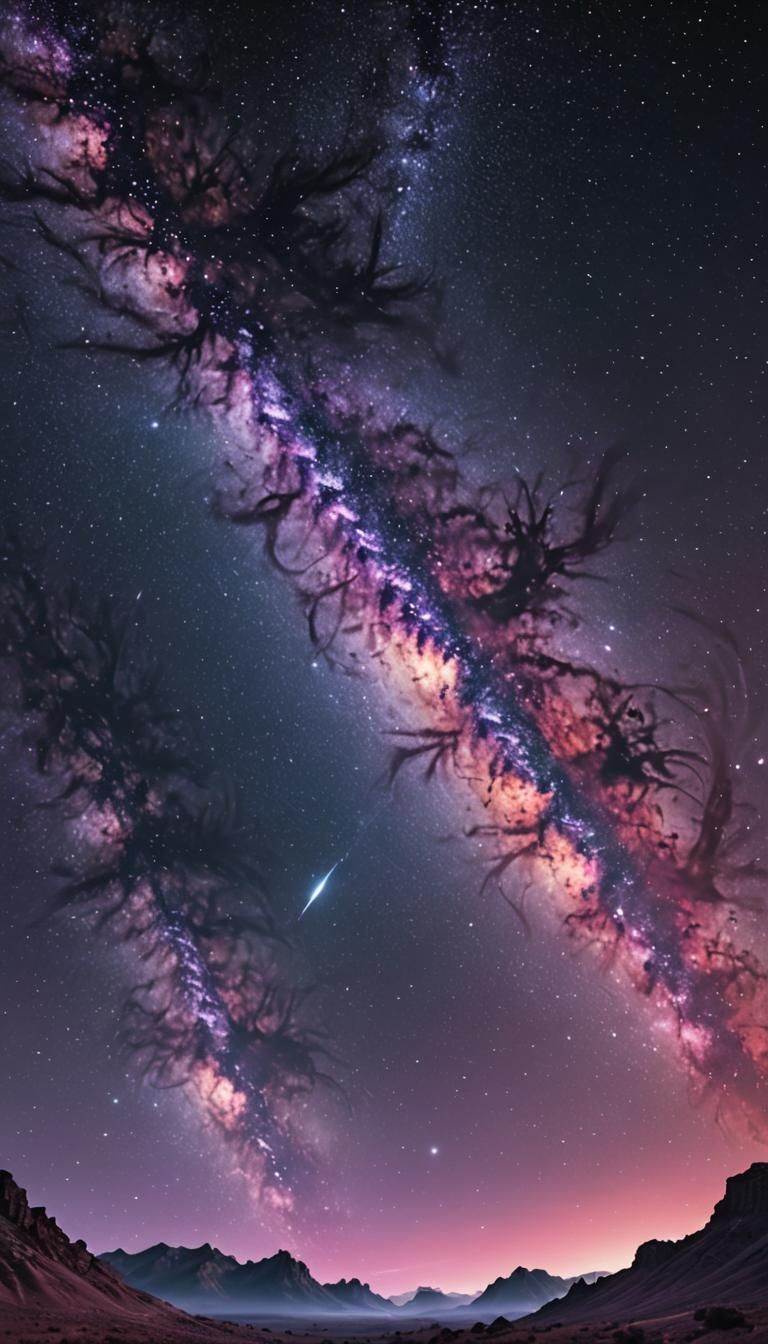 Epic Milky Way in Pink and Purple