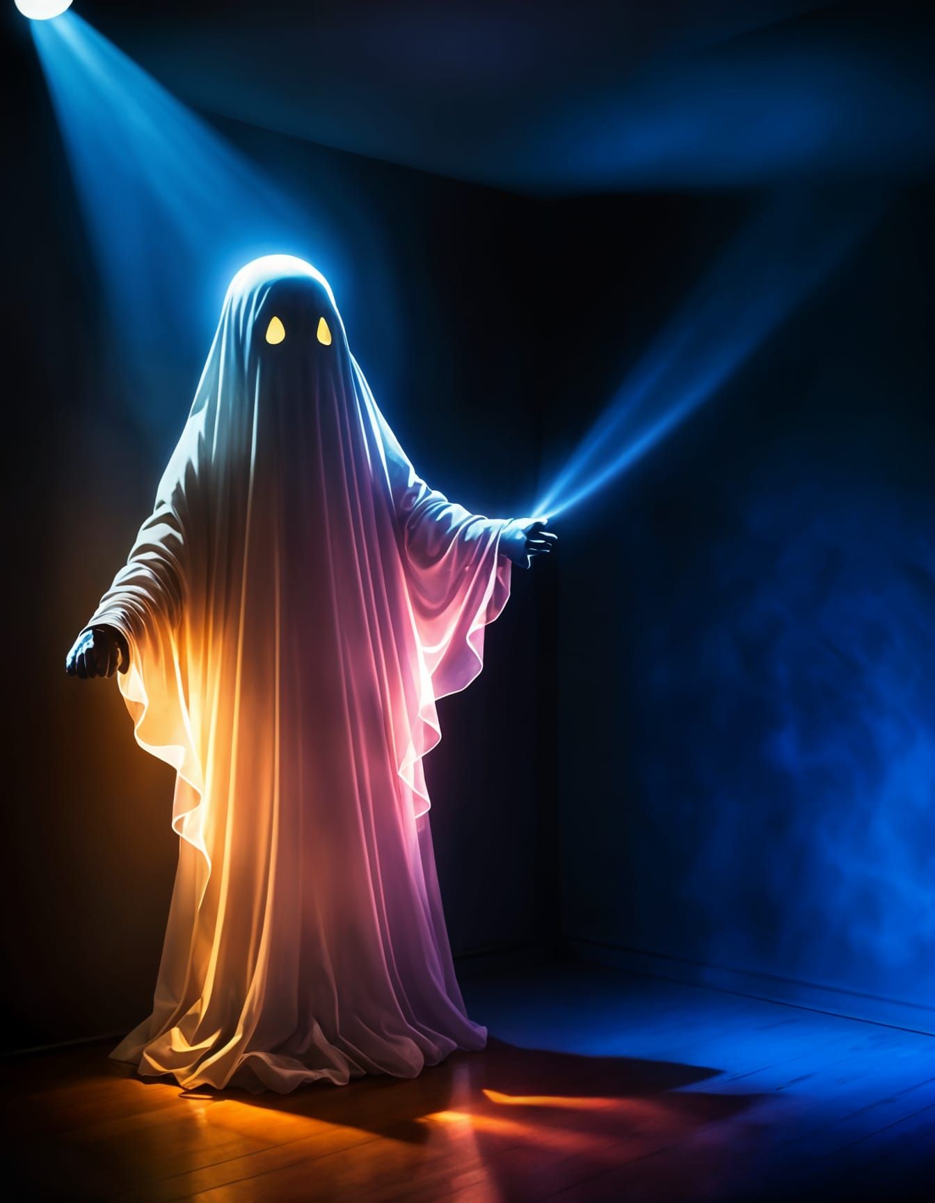 Ghostly Light Beam From Flashlight