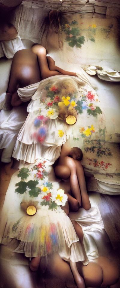 Dreamlike Photo with Murakami-Inspired Art