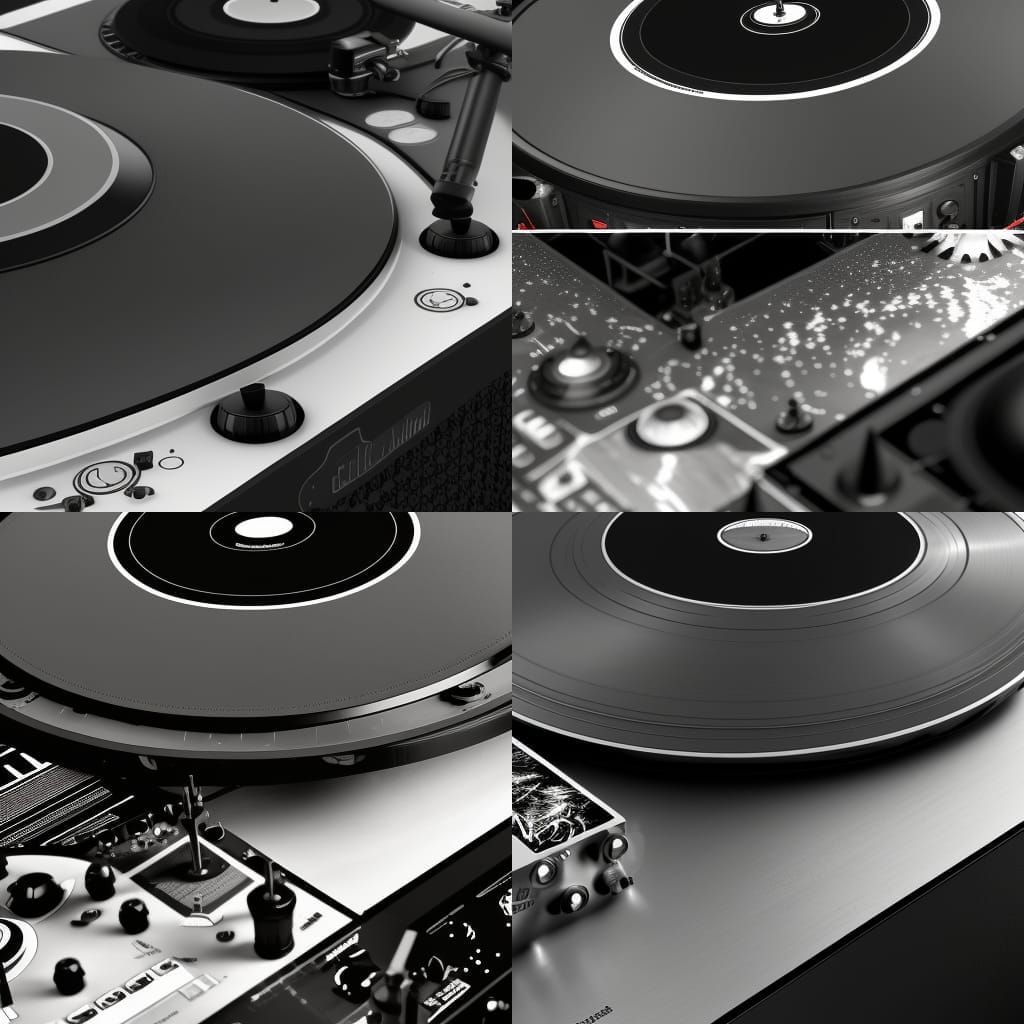 Epic Black and White Turntable Logo