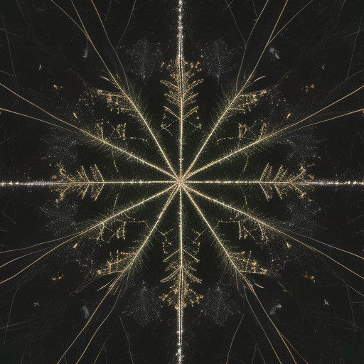 Winter Wonderland Nighttime Scene with Christmas Tree and Po...