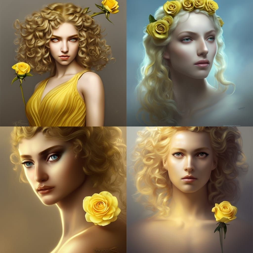 Beautiful Greek Goddess Portrait in Hyperdetailed Style