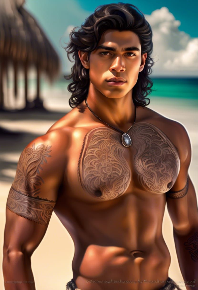 Mexican Male Beauty on the Beach