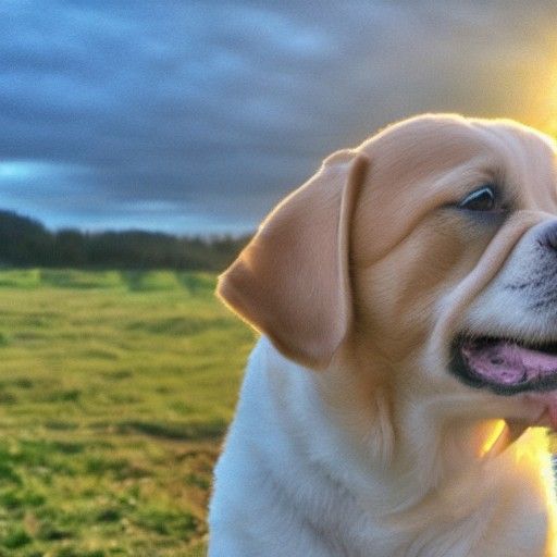 Dog in Divine Sunshine