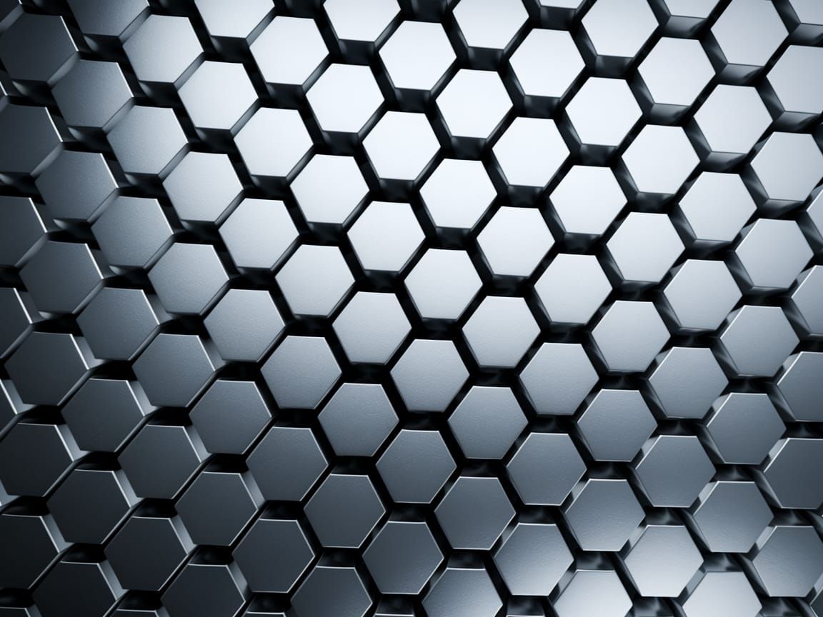 Futuristic Metallic Grid Pattern