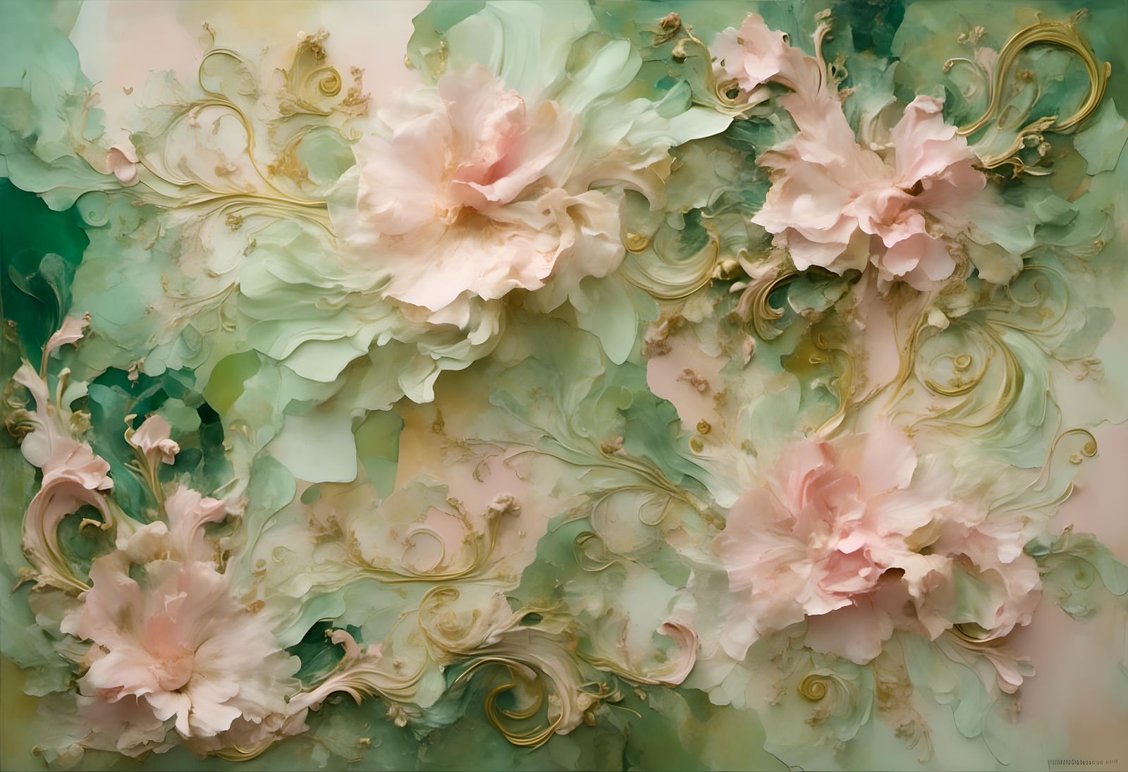 Feminine Scent Garden in Lyrical Abstraction Style