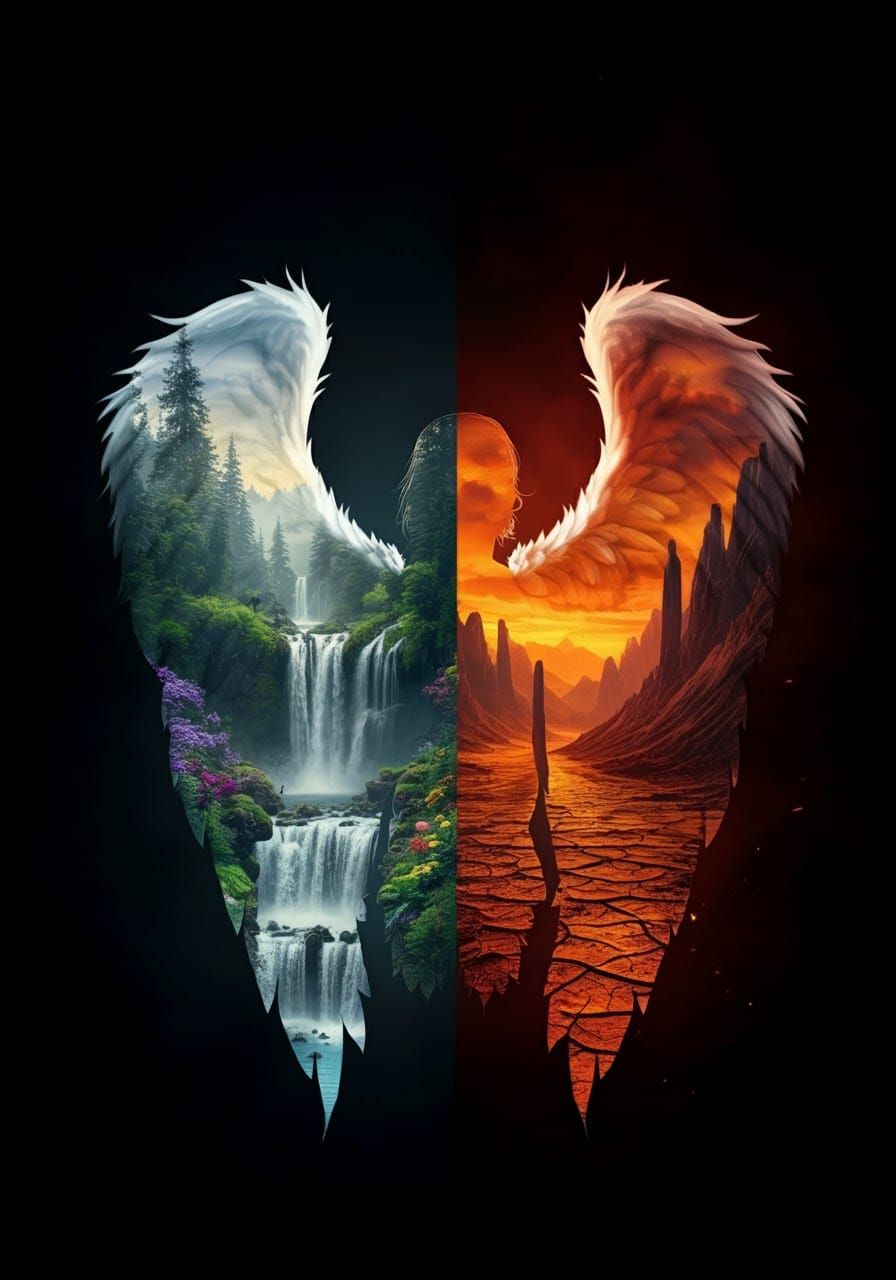 Angel Wings: Four Seasons in Double Exposure