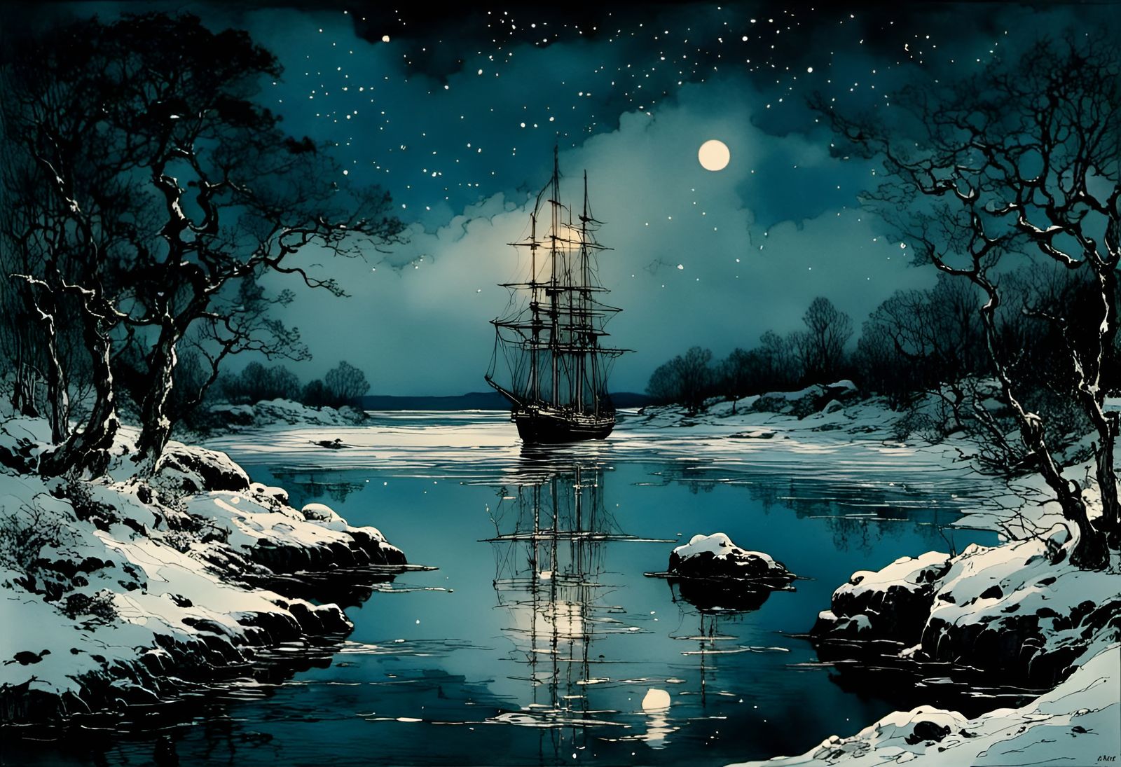 <lora:Victorian Fairies 1:1.0> Night, dark dark night, starr...