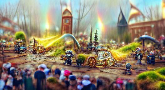 Metallic Saliva in Steampunk Impressionism Style