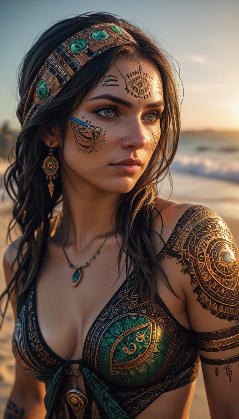 Steampunk Lady with Intricate Details in Epic Portrait