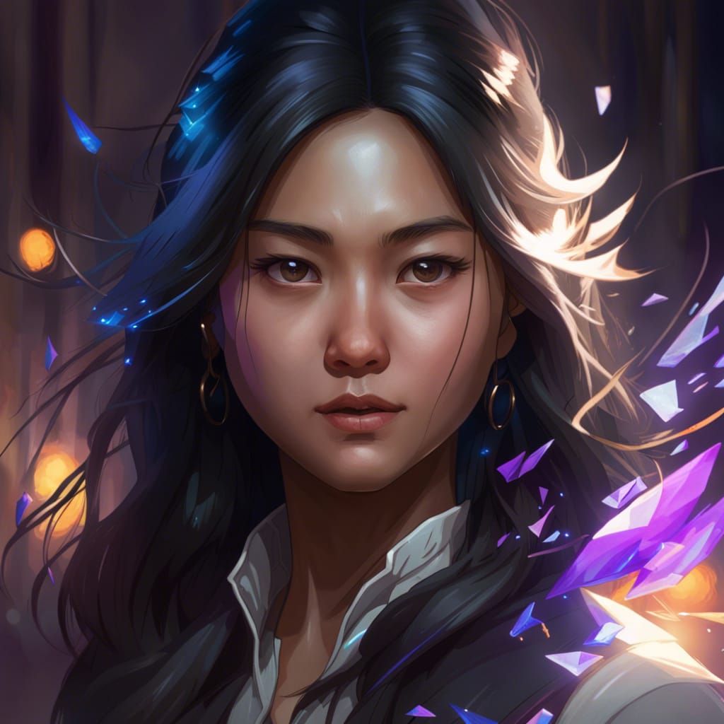 Cho Chang Portrait in Art Nouveau Style