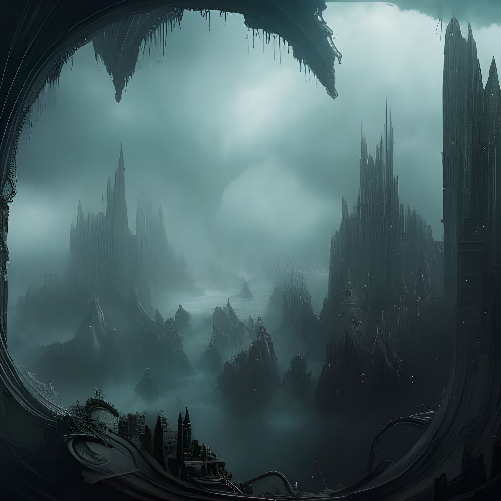 Ominous Gateway to Another World: Cinematic Matte Painting