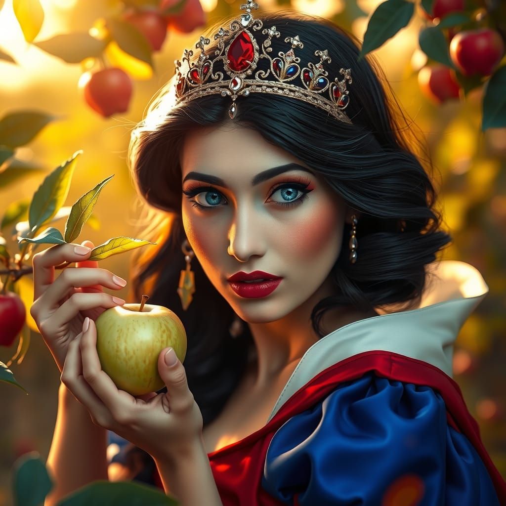 Snow White in Orchard Portrait