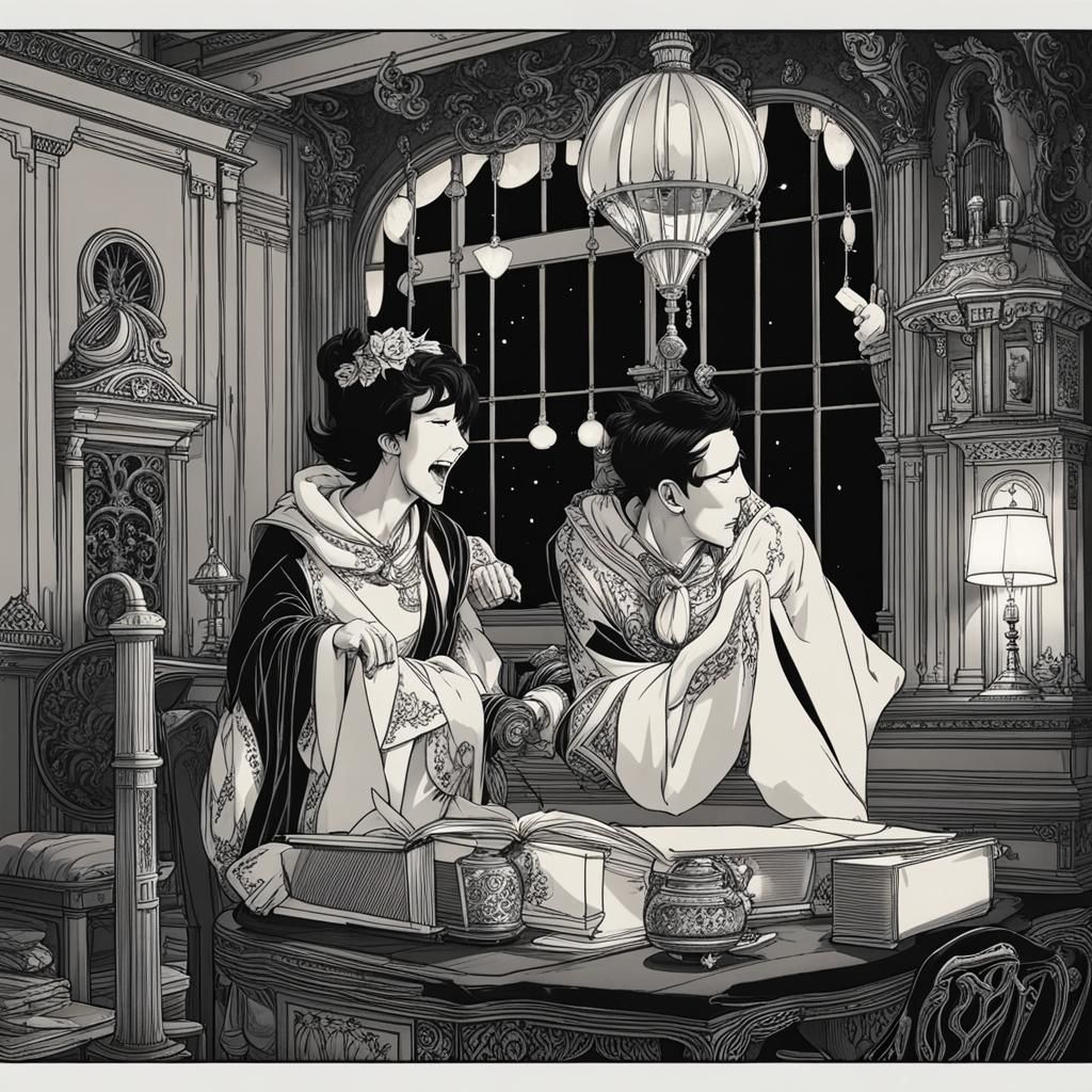 Surreal Image of Heart Removal with Mocking Laughter