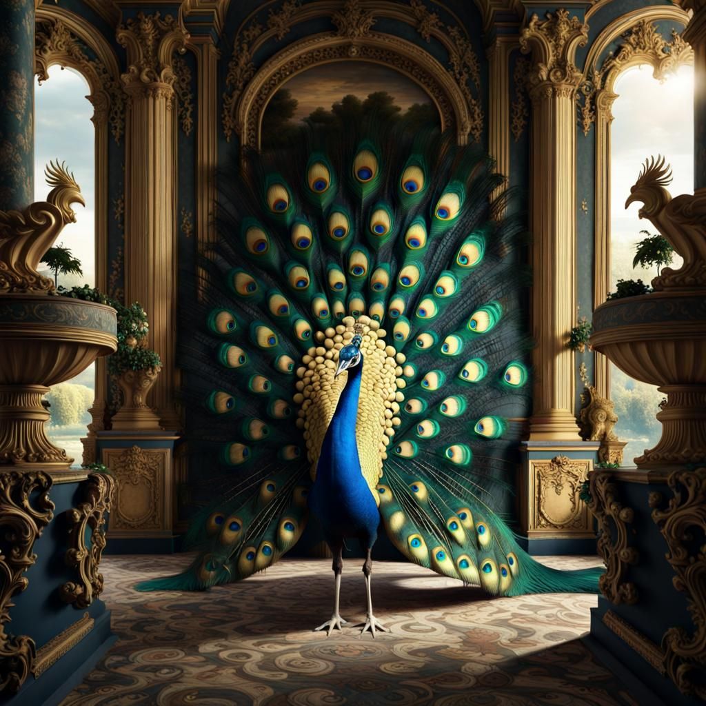 Peacock in Versailles
