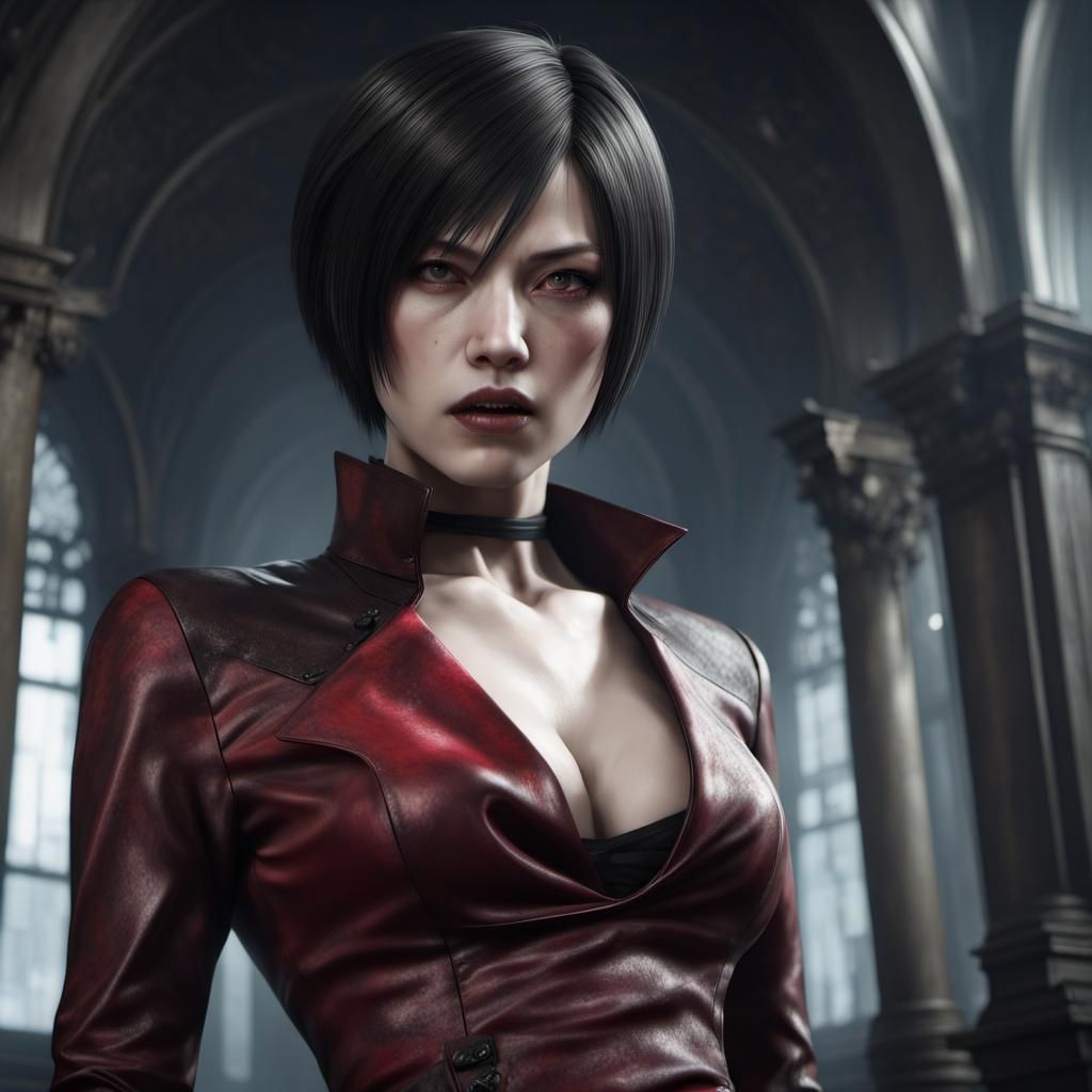 Vampire Ada Wong: Hyper-Realistic Digital Matte Painting