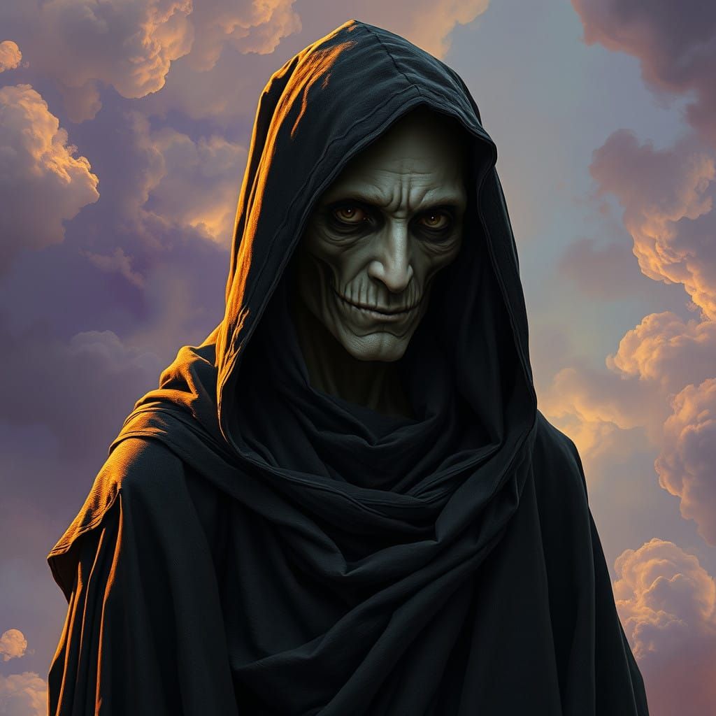 Mysterious Figure in Golden Light