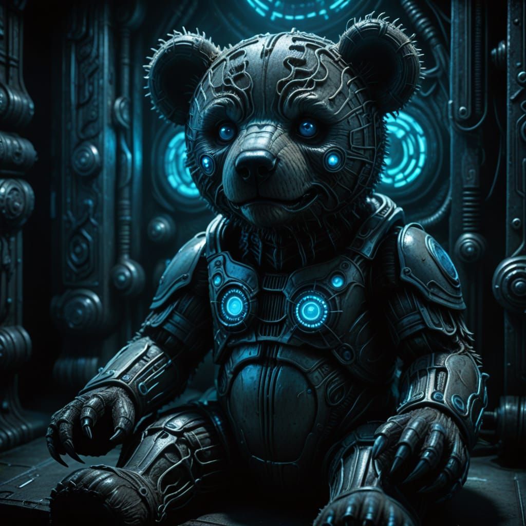 Giger style teddy bear