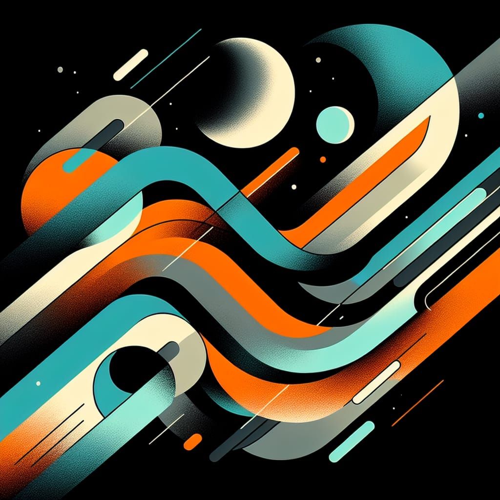 Vibrant Abstract Cosmos Collides