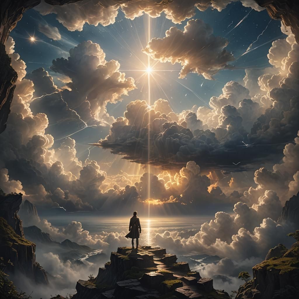 Epic Cinematic Cloudscape with Divine Light