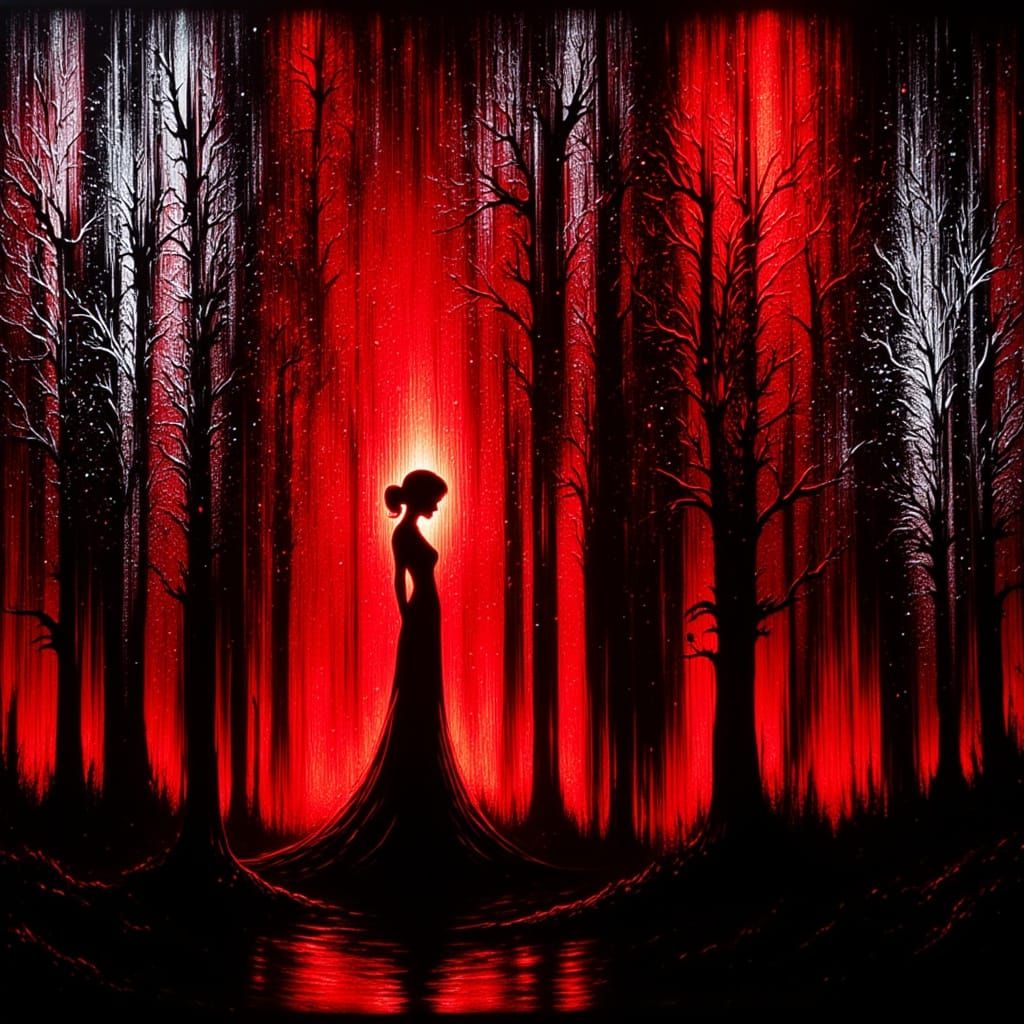 Abstract Transaction in Impasto Paint and Backlit Glass