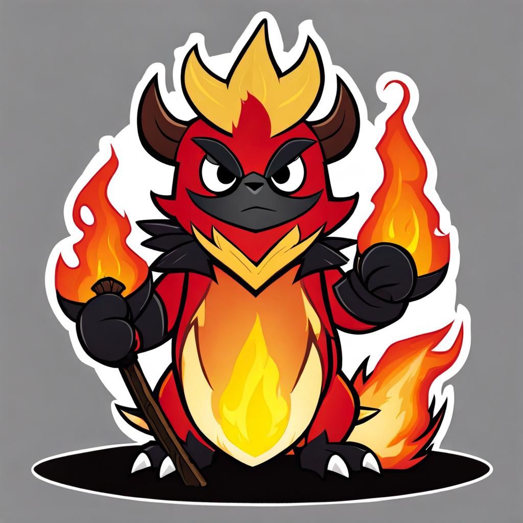 Magmar in Don't Starve Style