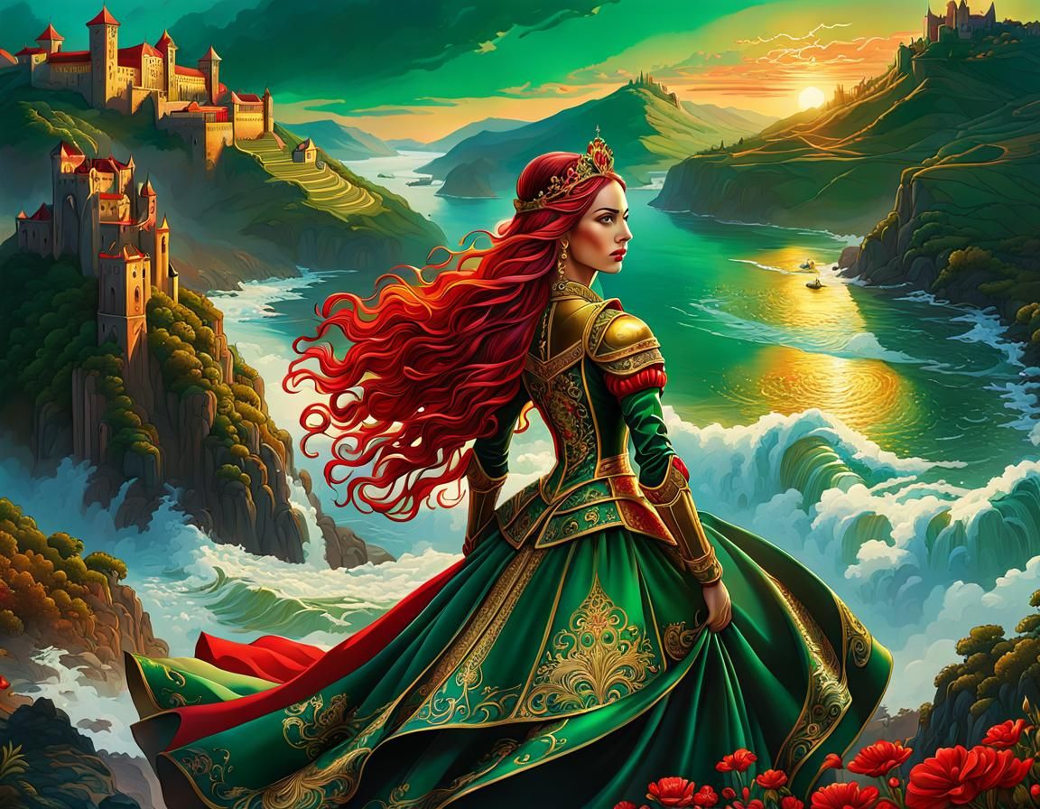 Beautiful Red Haired Queen