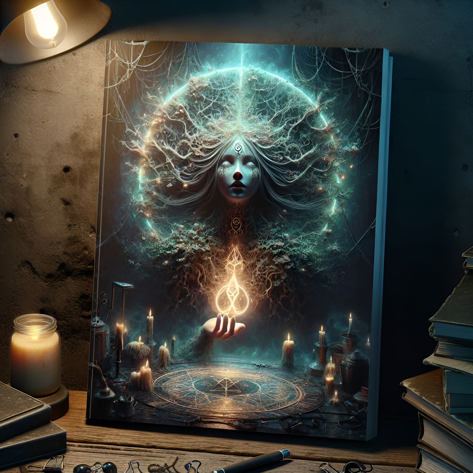 Magical Monster Portrait with Glowing Hues