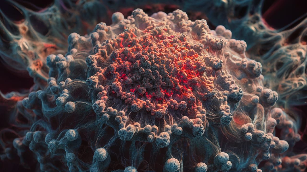 Abstract Scientific Experiment with Fluorescent Fractals