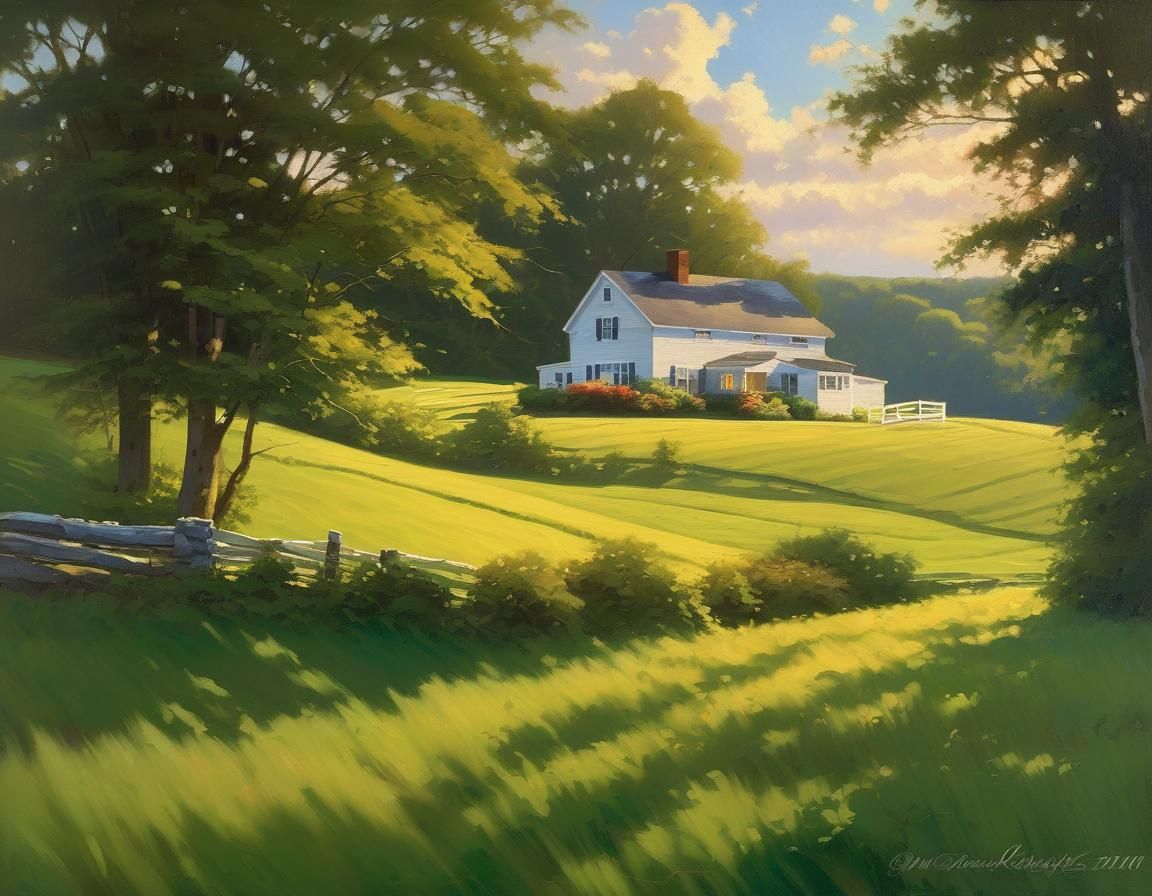 Idyllic Pennsylvania Farmhouse in Folk Art Style