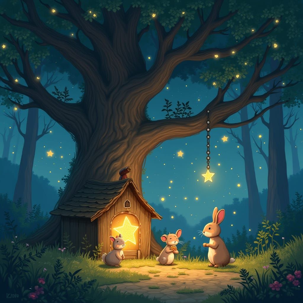 Fantastical Friends in a Whimsical Forest