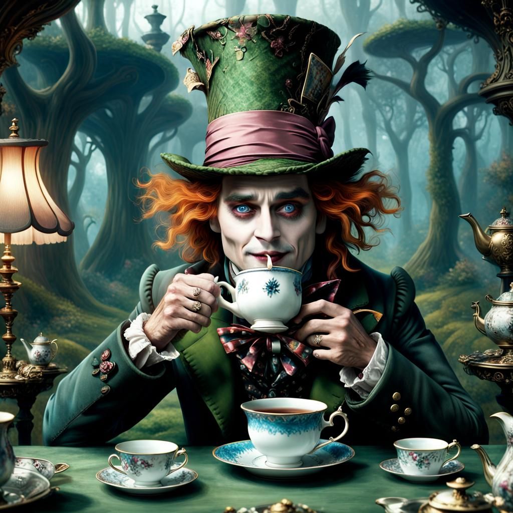 Mad Hatter's Tea Party: Cinematic Digital Painting