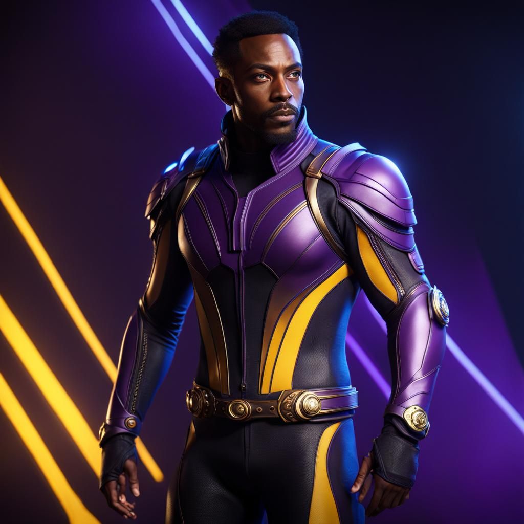 Fit Space Traveller Portrait in Dark Fantasy Style