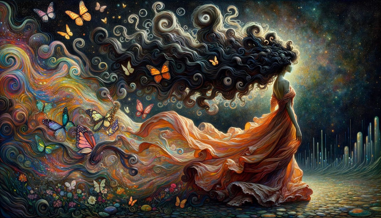 Enchanted South Asian Goddess Emerges from Whispers of Natur...