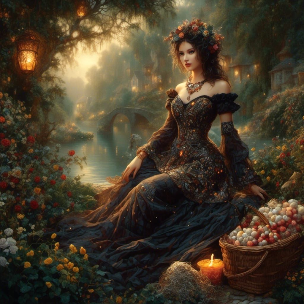 Dark Fantasy Character with Innocent Look