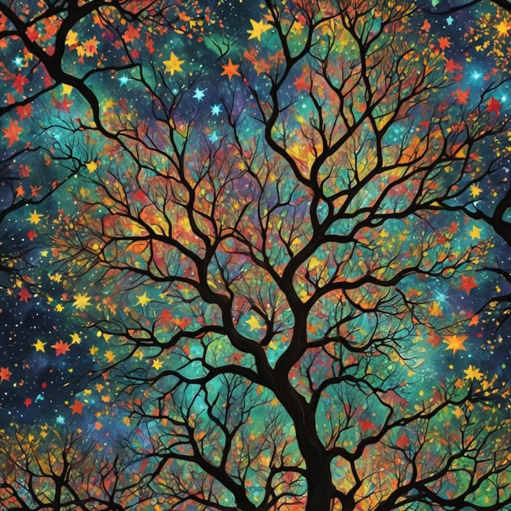 Colorful Starry Tree: Synchronized Chaos