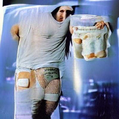Trent Reznor in Diapers: AI-Generated Image