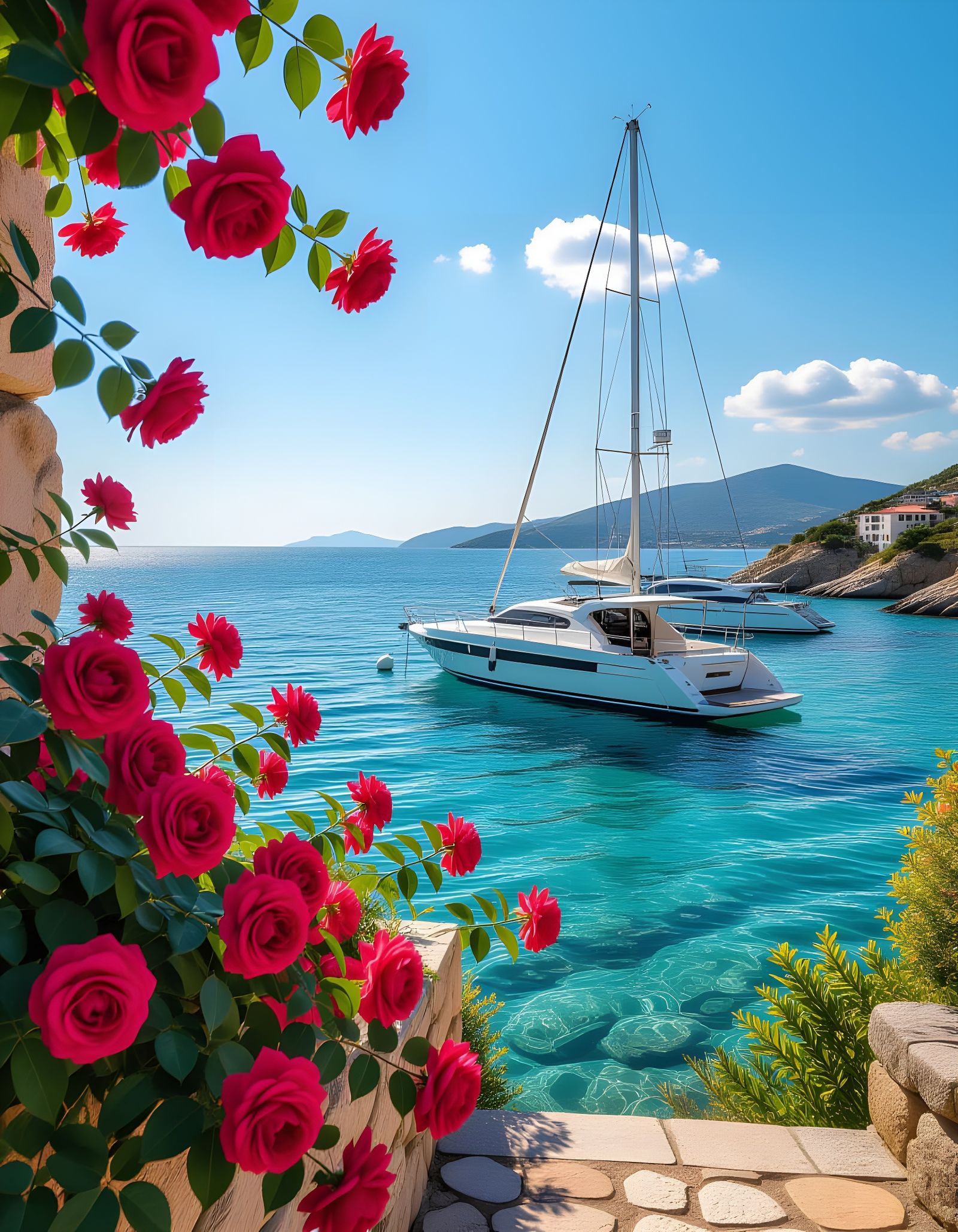 Sardinia Summer: Blue Skies and White Yachts