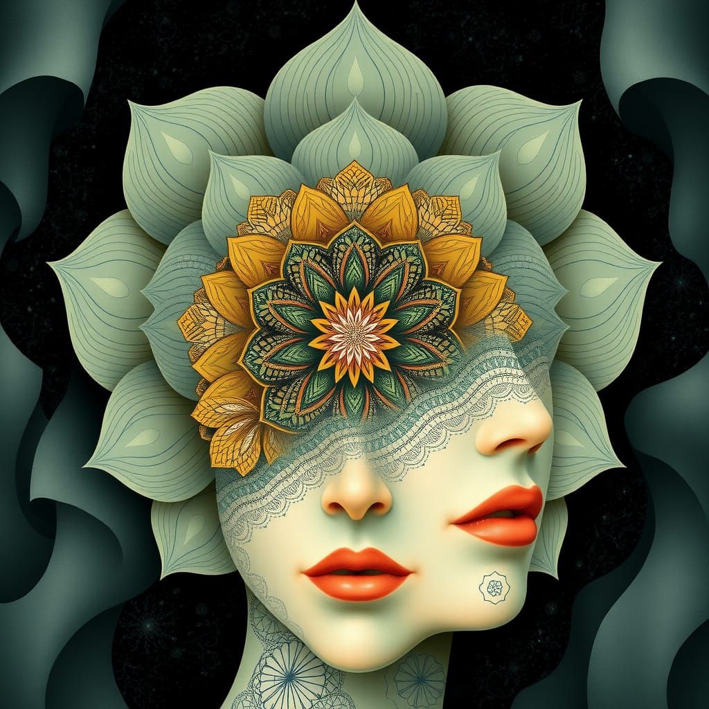 A face is a flower, a flower is a face, flower face, face fl...